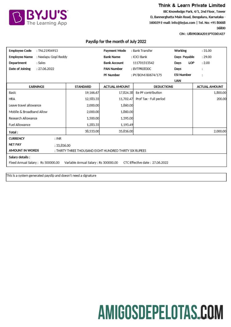 Imprimível Modelo de recibo de pagamento do aplicativo de aprendizagem BYJU S em formatos Word e PDF.pdf, 1